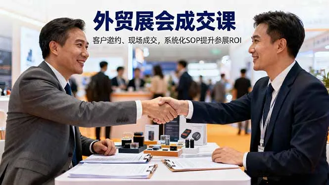 外贸展会成交课，含目标制定、客户邀约、现场成交，系统化SOP提升参展ROI-来缘阁