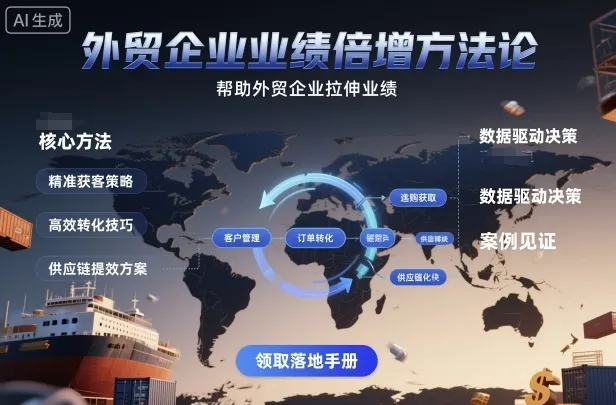 外贸企业业绩倍增方法论，帮助外贸企业拉伸业绩-来缘阁