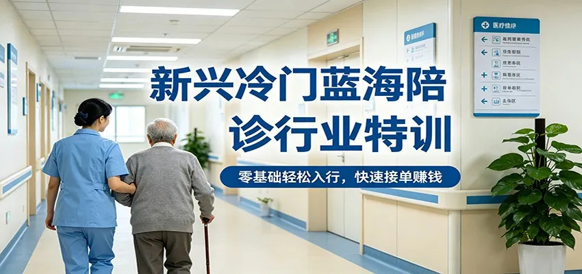 新兴冷门蓝海陪诊行业特训，零基础轻松入行，快速接单赚钱-来缘阁