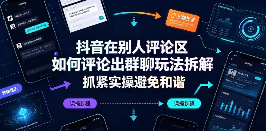 抖音在别人评论区如何评论出群聊玩法拆解，抓紧实操避免和谐-来缘阁