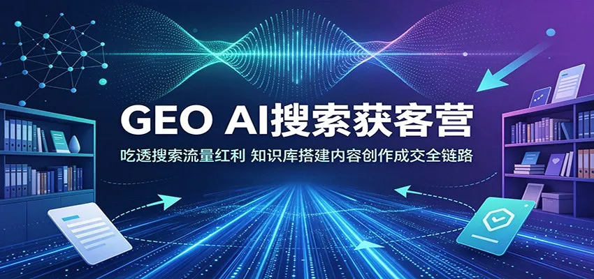GEO AI搜索获客营：吃透搜索流量红利，知识库搭建内容创作成交全链路-来缘阁