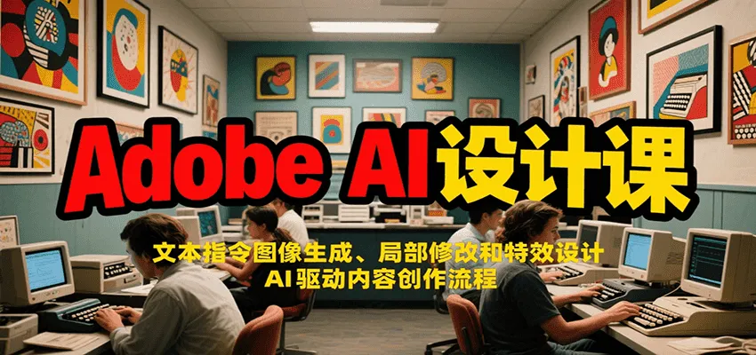 Adobe AI设计课:文本指令图像生成、局部修改和特效设计,AI驱动内容创作流程-来缘阁
