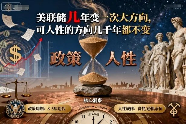 付费文章：美联储几年变一次大方向，可人性的方向几千年都不变-来缘阁