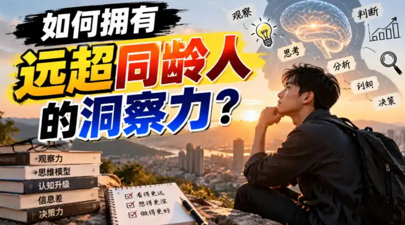 付费文章:如何拥有远超同龄人的洞察力?-来缘阁